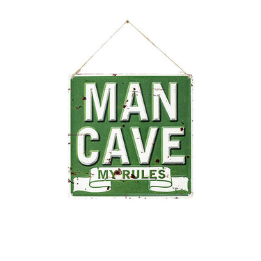 "Man Cave My Rules" Wall Sign