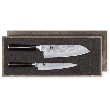 Kai shun classic damascus knife set santoku
