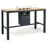 Rectangular Table Bar with Gas Fireplace