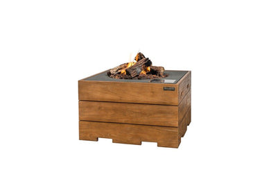 Teak Table Gas Fireplace 107x80x46