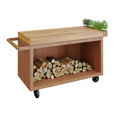 Mise en Place Table Corten 135 PRO Teak Wood