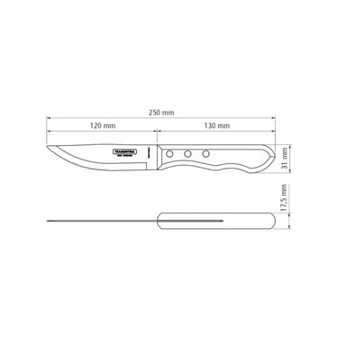 Tramontina's set of 4 jumbo 5-inch steak knives