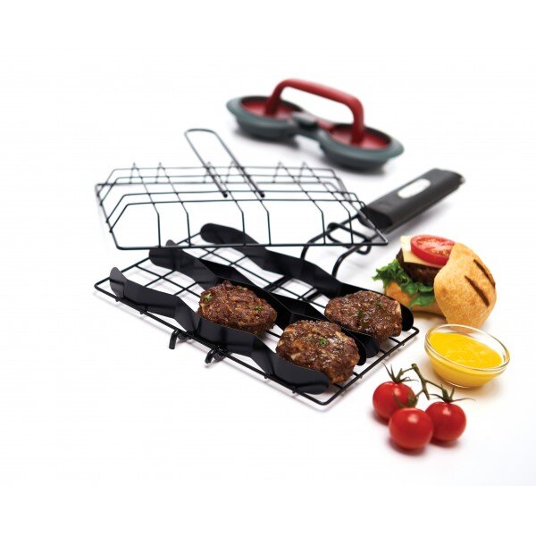 GrillPro Slider Burger Basket With Press – The Barbeque Shop