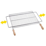 Sauvic Zinc extendable barbecue grill 50x40