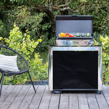 ENO ACHILLE 92 cm Stainless Steel Trolley with Curtain