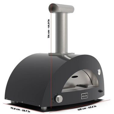Alfa Moderno 3 Pizza LPG Pizza Oven - Red