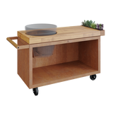 Kamado Table Corten 135 PRO Teak Wood BGE