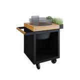 Kamado Table Black 65 PRO Teak Wood KJ