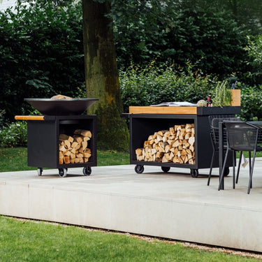 Mise en Place Table Black 135 PRO Teak Wood