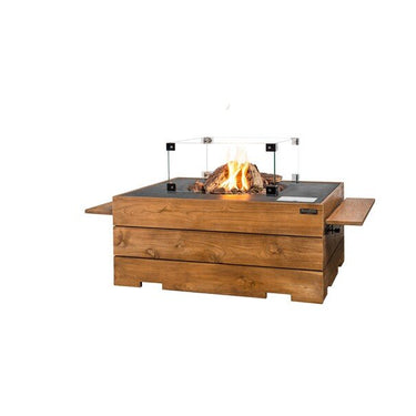 Teak Table Gas Fireplace 107x80x46